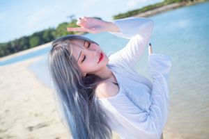 [网红COSER写真] 花リリ(Plant Lily) - Beach lily