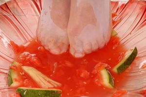 [丽 柜 LiGui] Modell Helen "Jade Foot Juicer" Seidenfußbild