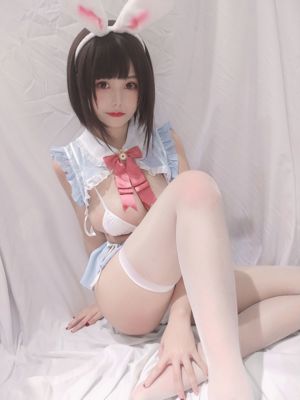 [コスプレ写真]かわいいミスシスターハニーキャットQiu-リトルホワイトラビットセルフィー