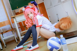 [Net Red COSER Photo] Cherry Peach Meow - Tamamo bekas gym suit