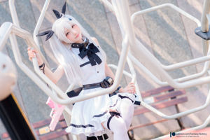 [Cosplay Photo] Xiao Ding "Fantasy Factory" - 2019.11 Calcetines de red de tul blanco y negro