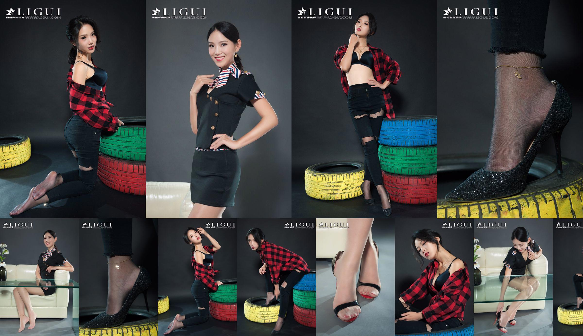 Zhao Weila "Cowboy Girl with Black Silk" [Ligui Ligui] Internet Beauty No.391fc9 Página 9