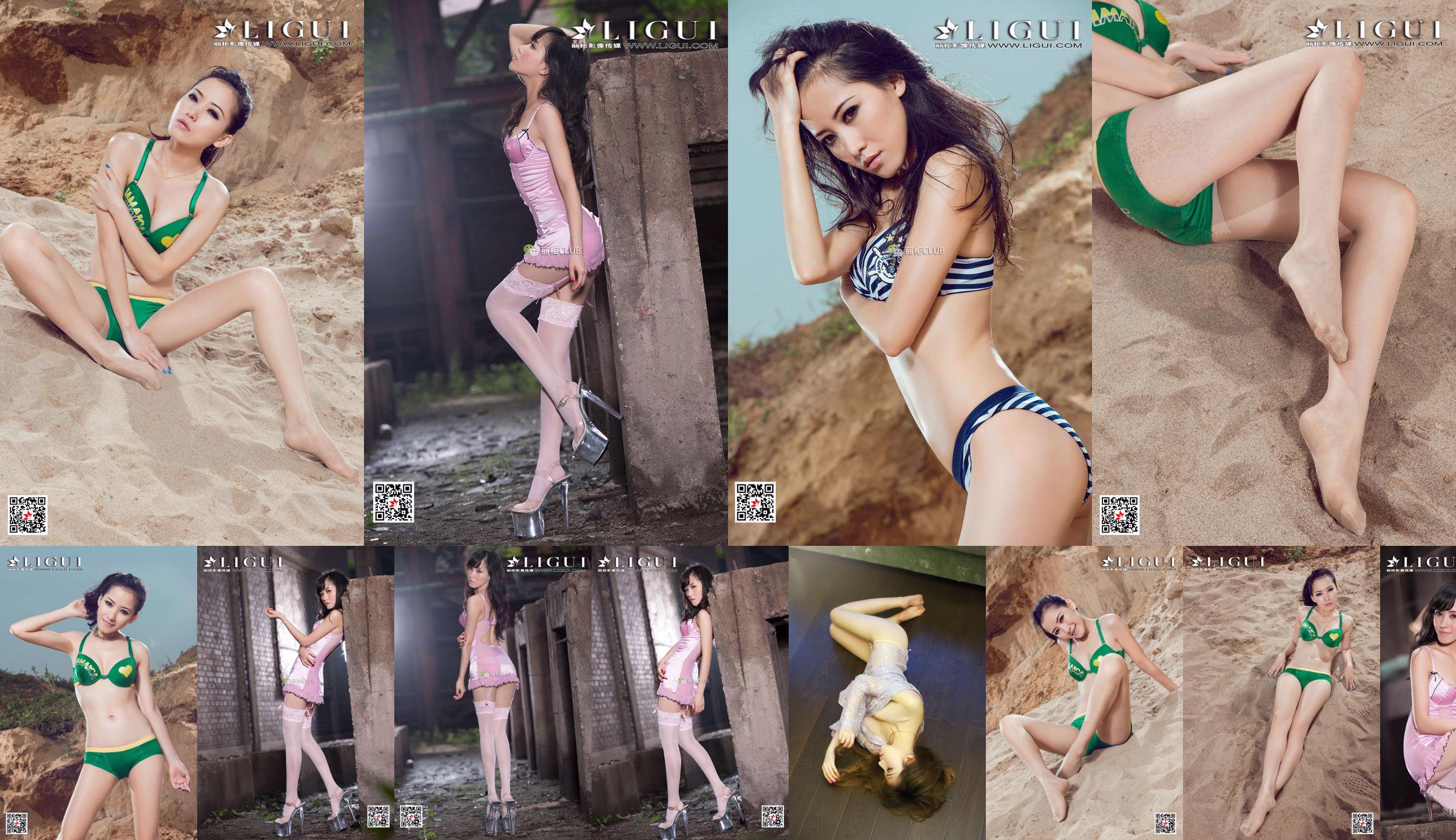 [丽 柜 Ligui] Model Zhao Wenqing „Bikini plażowe” No.71df6f Strona 1