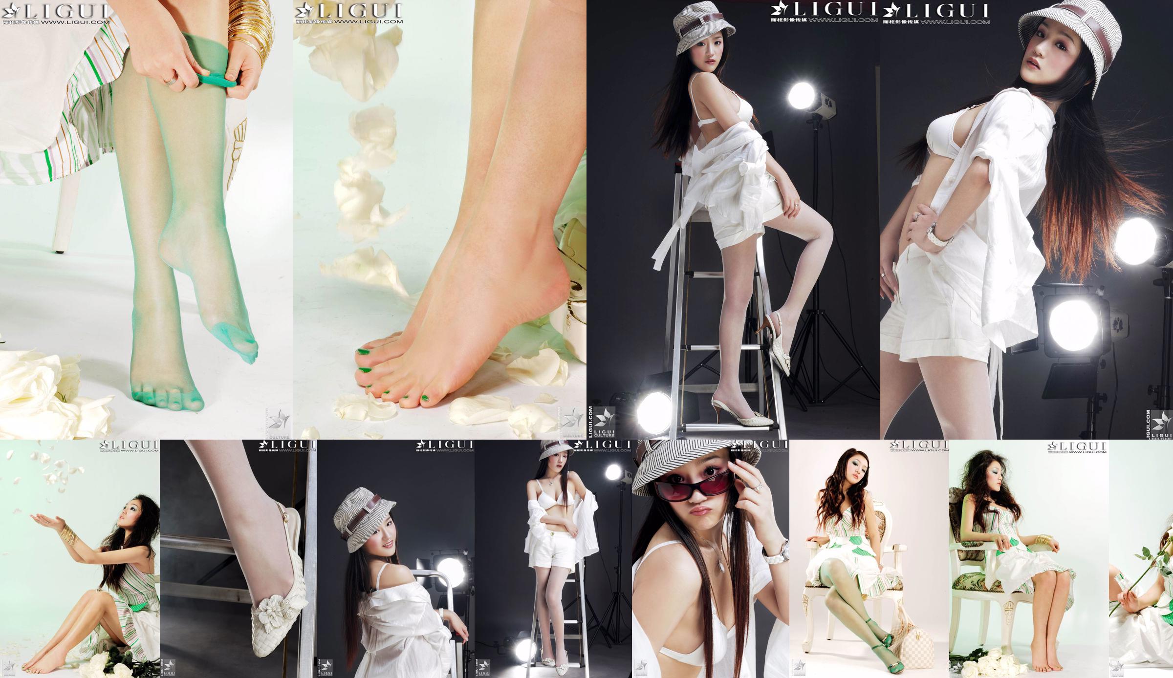 [丽柜贵 foot LiGui] นางแบบภาพถ่าย "Fashionable Foot" ของ Zhang Jingyan ขาสวยและเท้าไหม No.f686cb หน้า 2