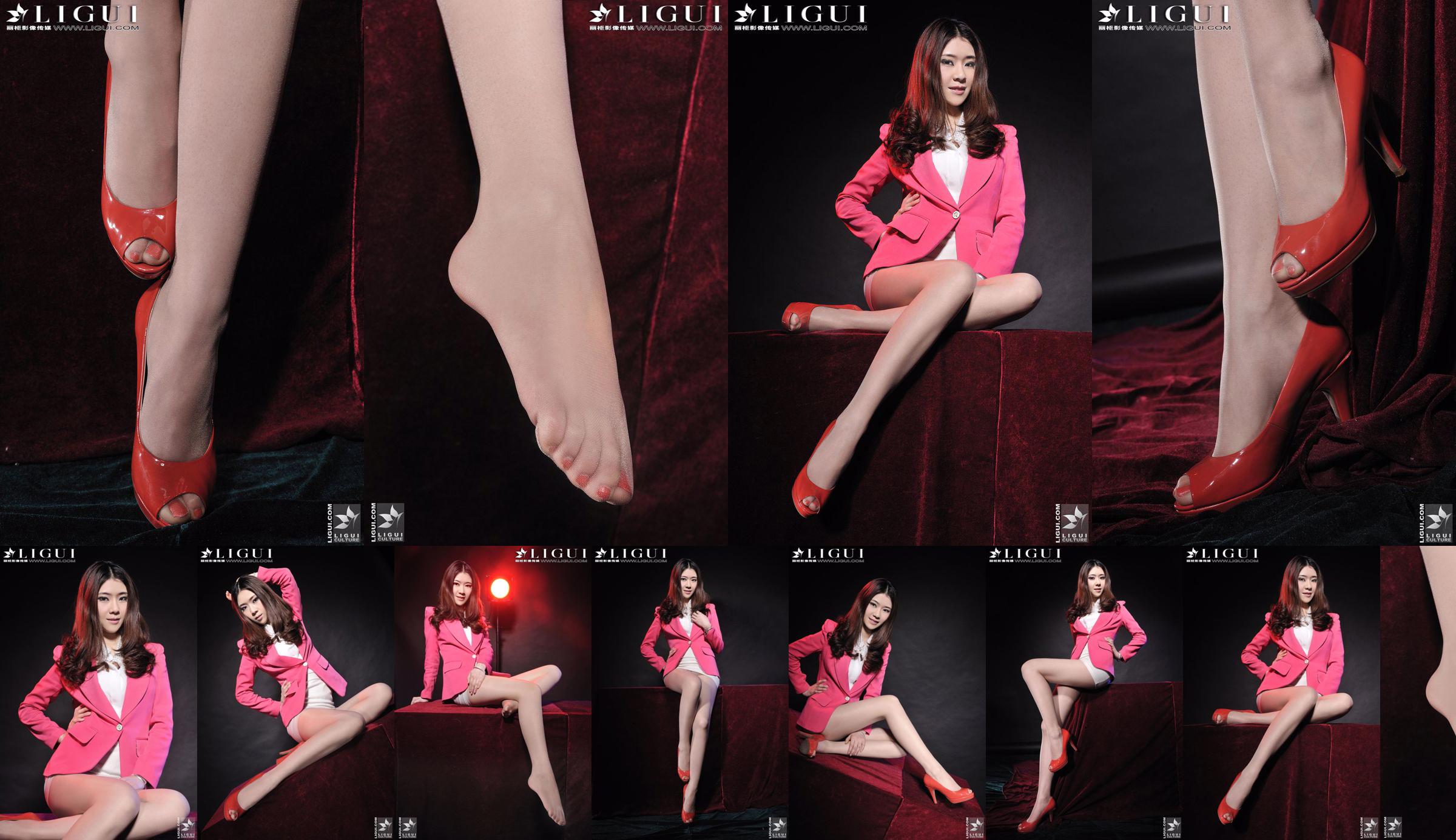 Modello Chenchen "Red High-heeled Girl" [丽 柜 LiGui] Belle gambe e foto di piedi di giada No.252b65 Pagina 1