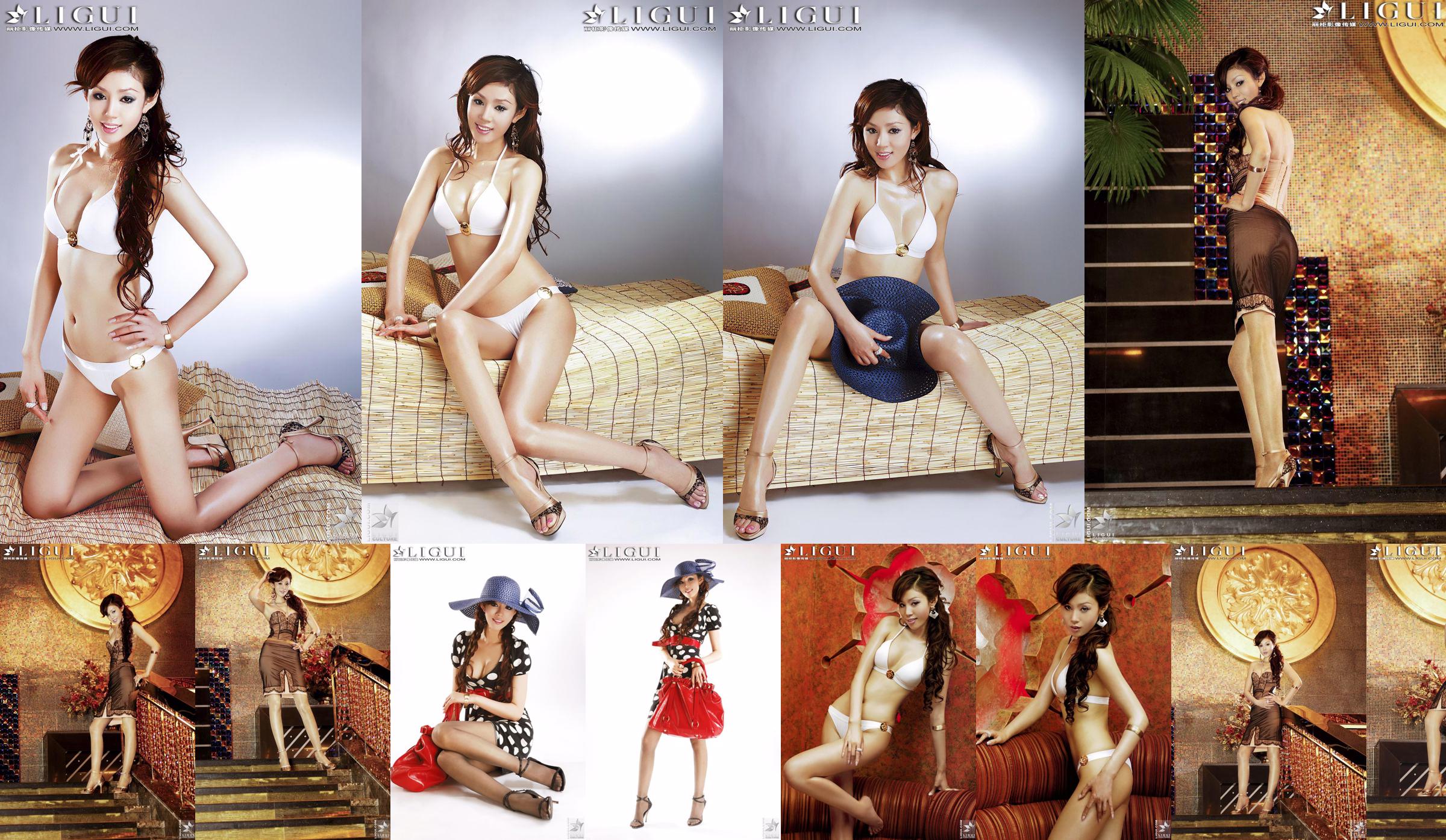 [丽 柜 LiGui] "Bikini + Robe" du modèle Yao Jinjin, belles jambes et pieds soyeux Photo Picture No.0dc5ae Page 9